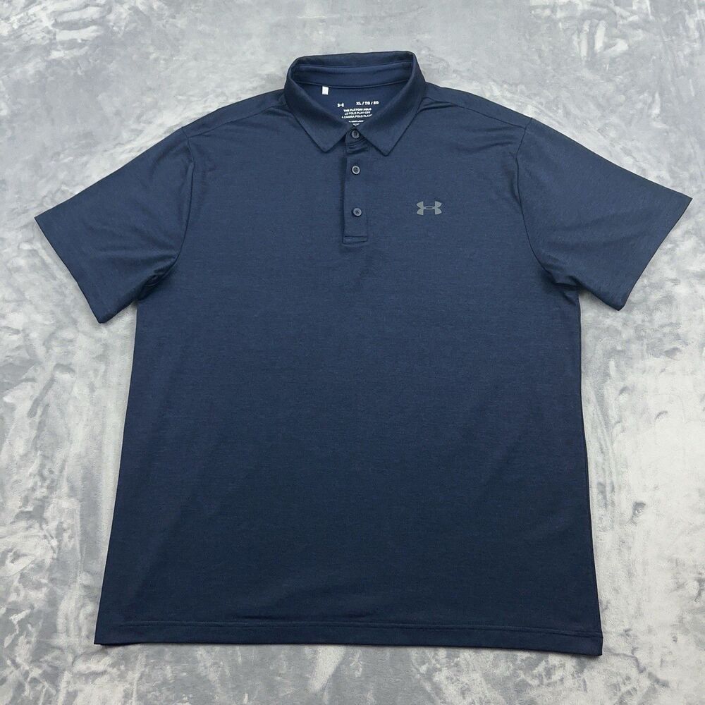 Under Armour Shirt Men's Size S The The Playoff Polo Navy Blue Golf  Loose Fit